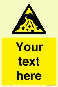 Custom Warning: Debris flow zone